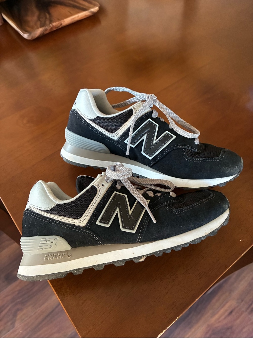 New Balance Black and White Women's Retro Athletic Sneakers